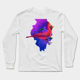 Illinois Cardinal and Violets Long Sleeve T-Shirt